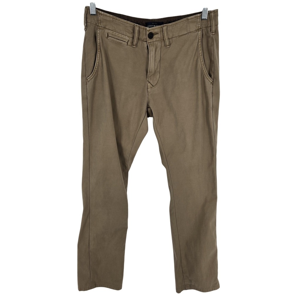 Lucky Brand Chino Pants Mens 30 Khaki 410‎ Athletic Stretch Twill Casual 7M20732